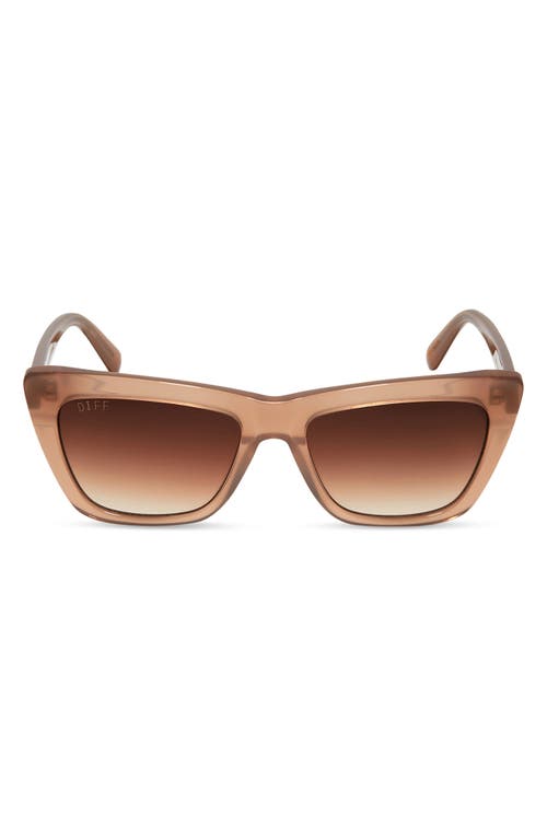 DIFF Natasha 56mm Cat Eye Sunglasses in Taupe/Brown Gradient at Nordstrom