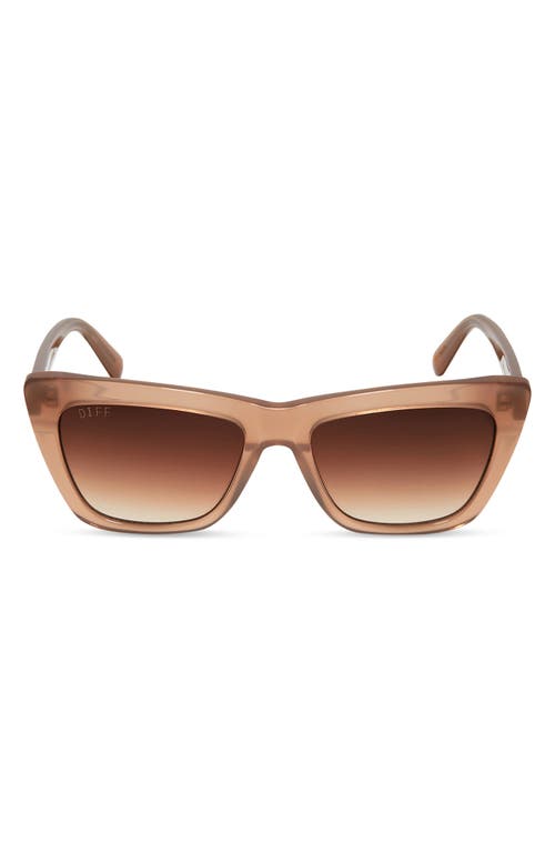 Shop Diff Natasha 56mm Cat Eye Sunglasses In Taupe/brown Gradient