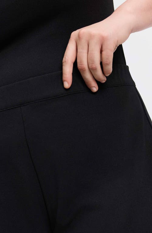 Foxcroft Louisa Crepe Knit Ankle Pants In Black