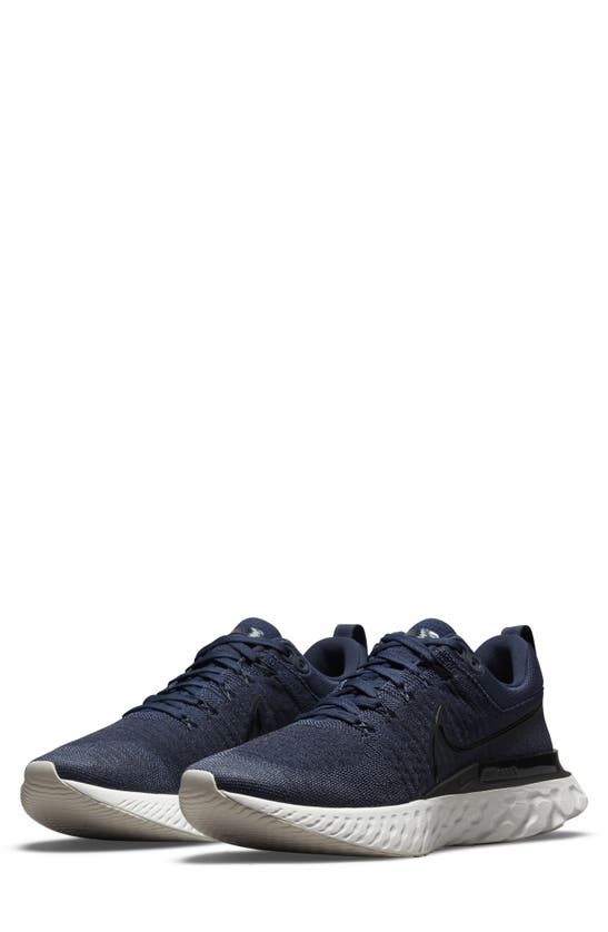 Nike React Infinity Run Flyknit 2 Running Shoe In Thunder Blue/ Black