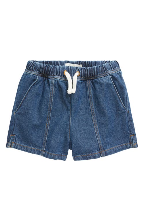 Reiss Kids' Marloe Drawstring Denim Shorts In Blue