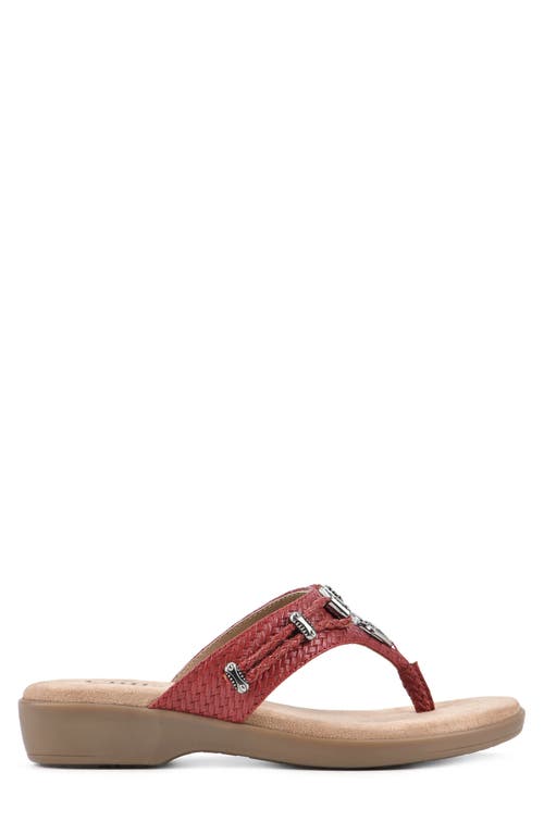 Cliffs By White Mountain Bailee Sandal In Red/woven