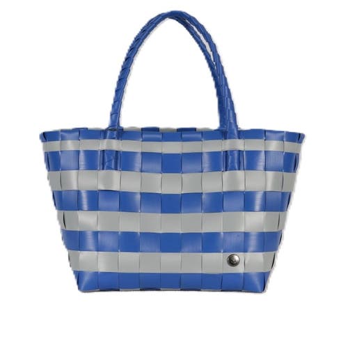 Shop Handed By Paris Spirit Recycled Tote Bags In Dutch Blue/elephant