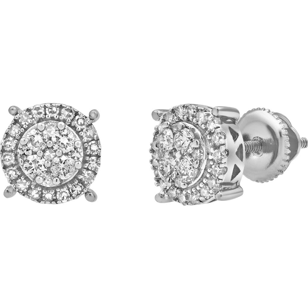 Luvmyjewelry Dreamcatcher 14k White Gold Diamond Stud Earrings In 14k White Gold