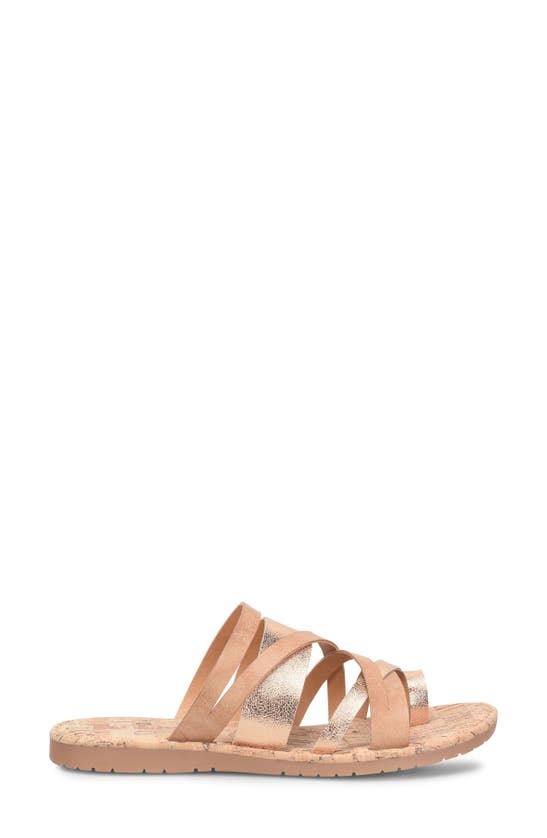 Korks Clemmons Strappy Sandal In Metallic Beige
