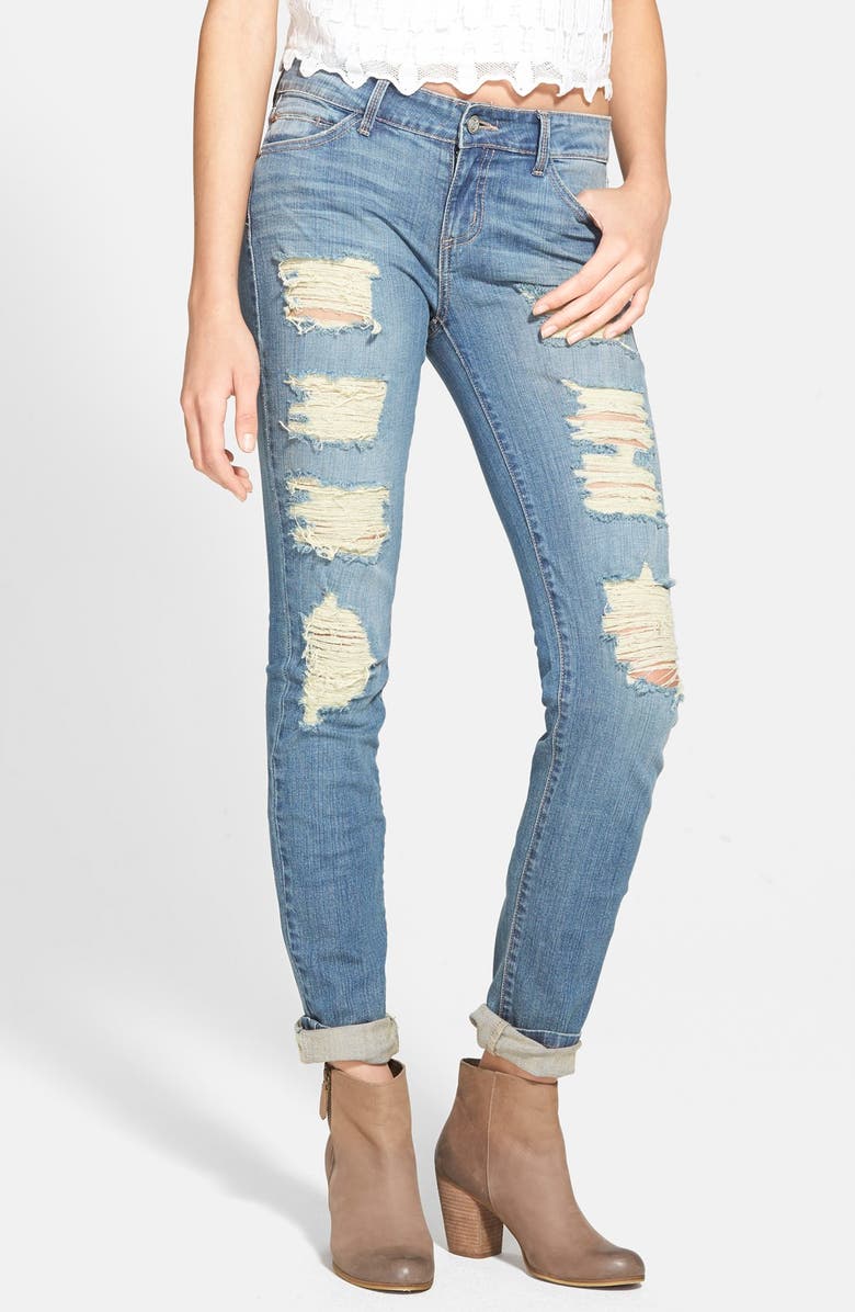HART Denim 'Vicki' Destroyed Slim Straight Jeans (Medium) | Nordstrom