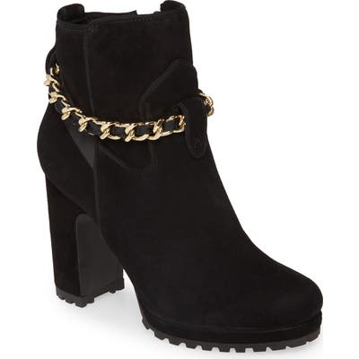 Karl Lagerfeld Paris Lark Chain Platform Bootie, Black
