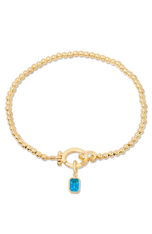Mackenzie Birthstone Bracelet in Gold - December