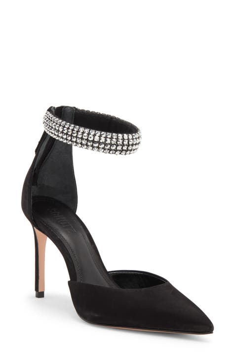 Laverne Jewel Encrusted Ankle Strap Pump (Women)