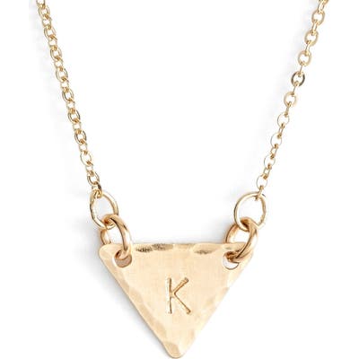 Nashelle 14K-Gold Fill Initial Triangle Necklace