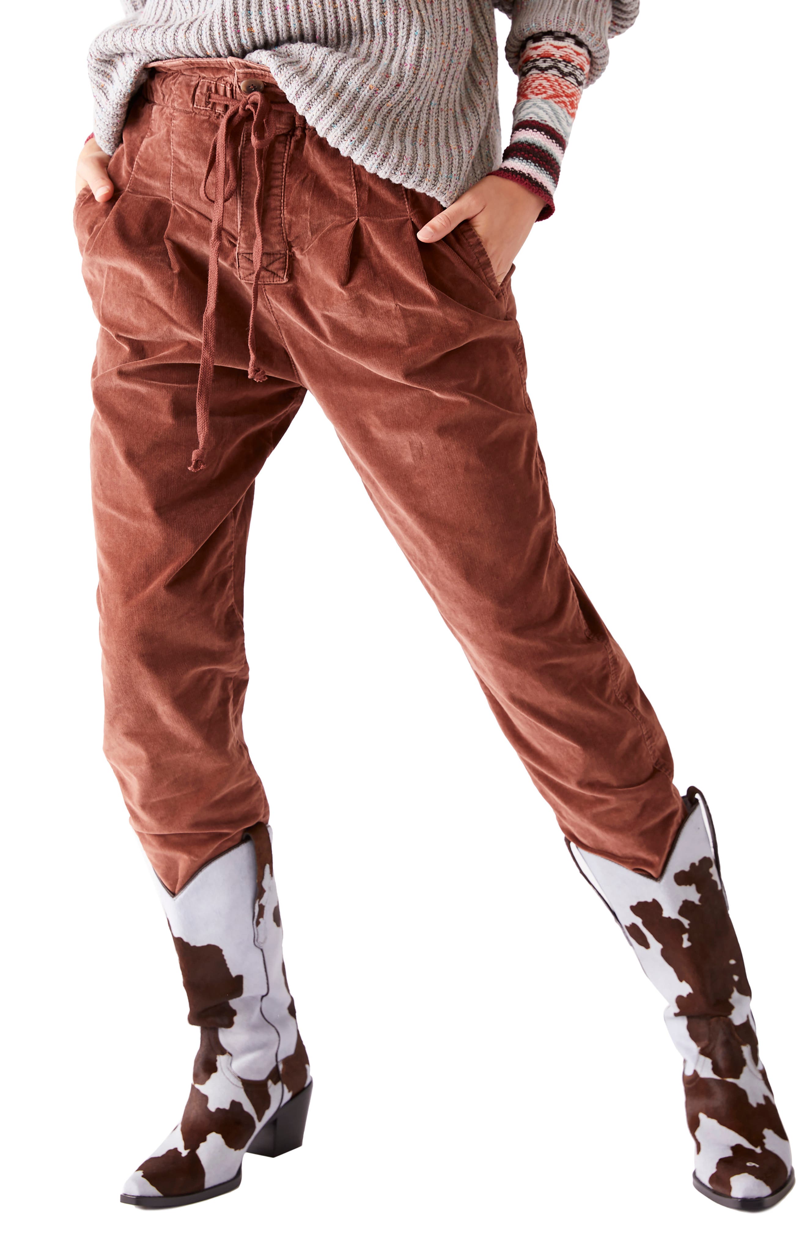 raw hem corduroy pants