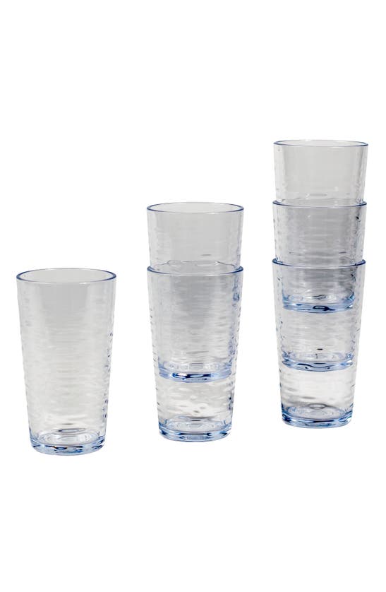 Tarhong Tritan Foundry Set Of 6 Jumbo Drinking Glass In Gray