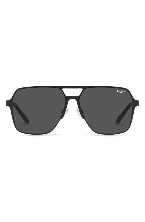 Quay Australia Backstage Pass 52mm Aviator Sunglasses In Black