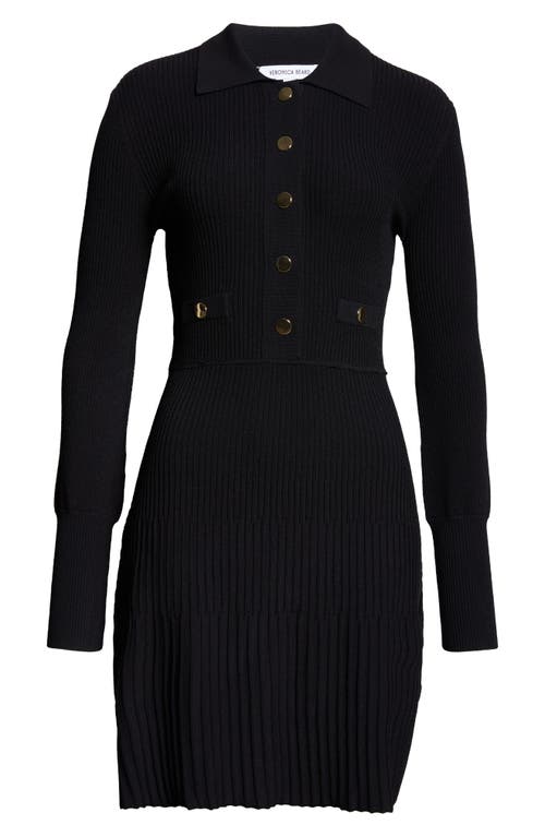 Shop Veronica Beard Lauper Long Sleeve Sweater Dress In Black