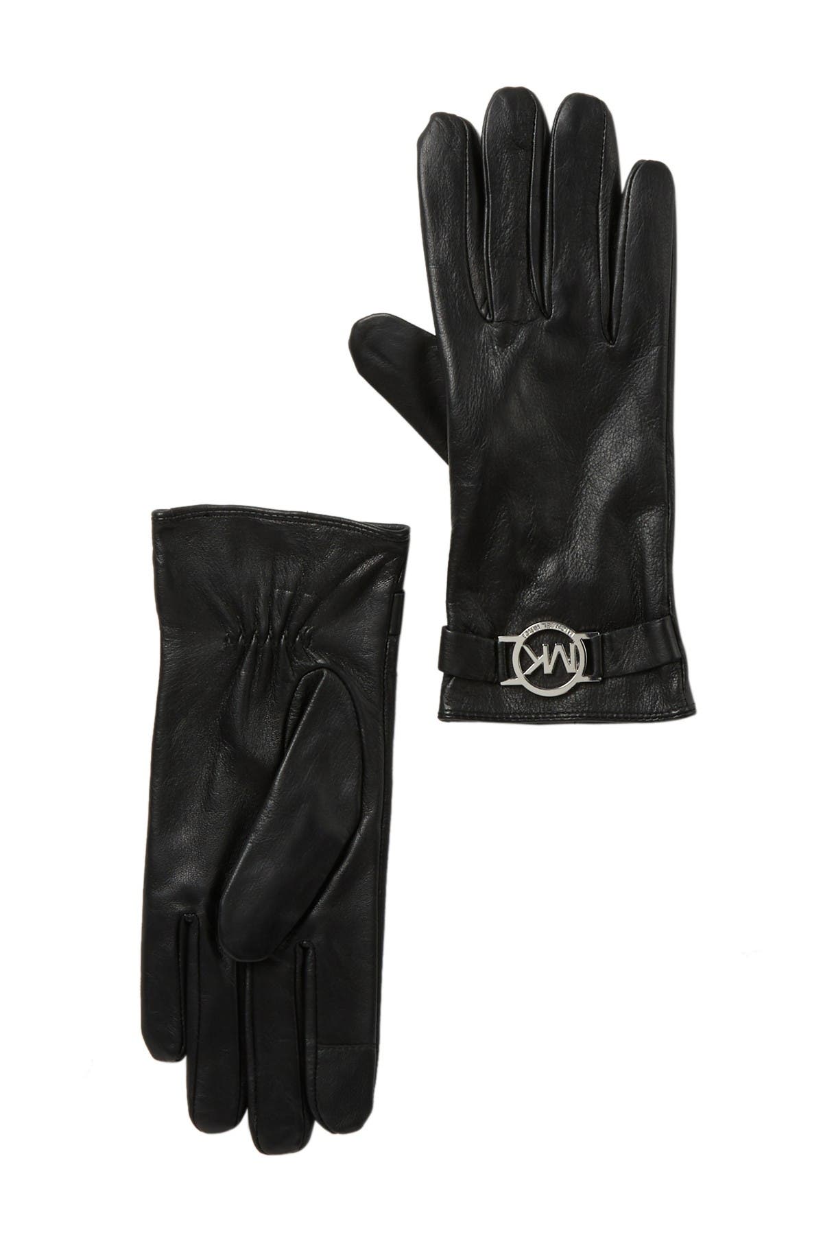 Michael Kors | Leather Logo Tech Gloves 