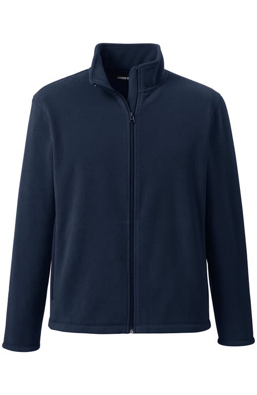 Shop Lands' End Full-zip Mid-weight Fleece Jacket In Classic Navy