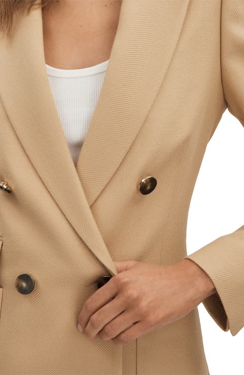 Shop Reiss Larsson Double Breasted Blazer In Camel