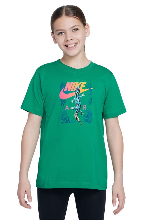 Shop Nike Kids' Sportswear Amphibian Graphic T-shirt In Stadium Green