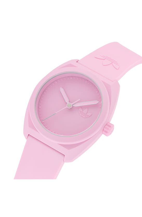 Shop Adidas Originals Ao Street Resin Strap Watch In Pink