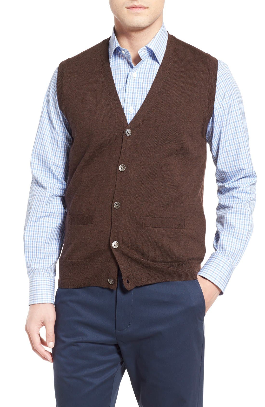 Brooks Brothers Button Front Wool Sweater Vest Nordstrom