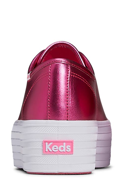 Shop Keds ® X Barbie™ Platform Sneaker In Pink Leathe