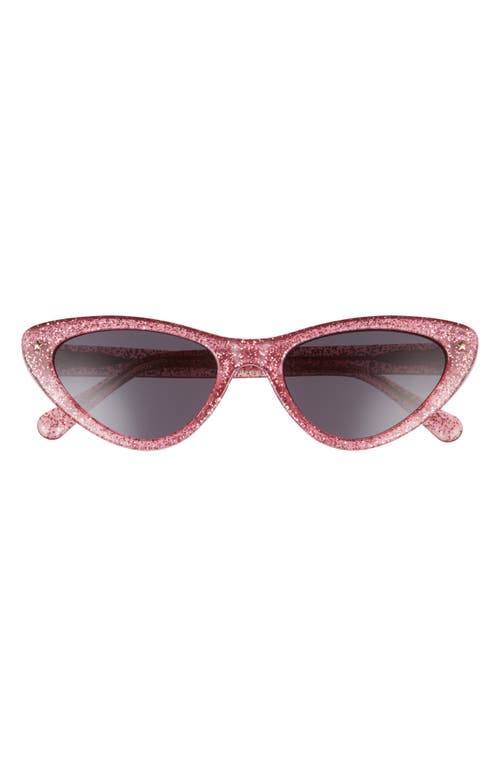 Chiara Ferragni 53mm Cat Eye Sunglasses in Pink Glitter/Grey