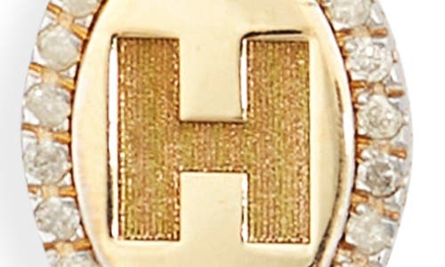 Meshmerise Diamond Initial Disc Bracelet In Yellow-h