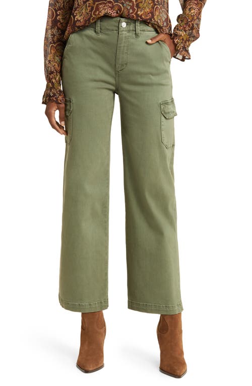 PAIGE Carly Cargo Pants Vintage Ivy Green at Nordstrom,