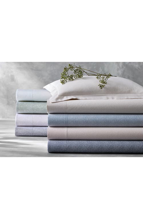 Matouk Jasper Cotton Sateen Fitted Sheet In Hazy Blue
