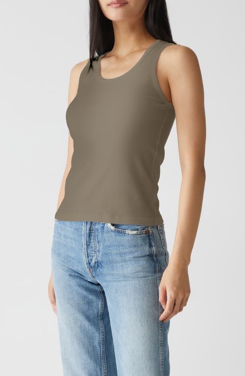 Shop Michael Stars Juno Scoop Neck Tank In Olive