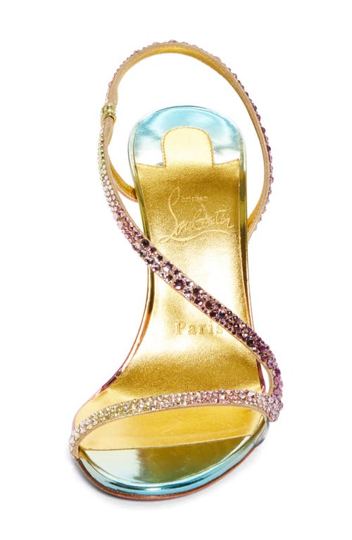 Christian Louboutin Rosalie Iridescent Slingback Sandal In Boreal/multi/lin Gold