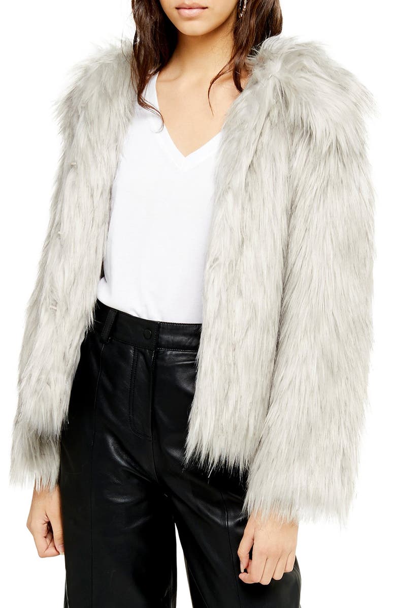 Topshop Murphy Faux Fur Coat | Nordstrom