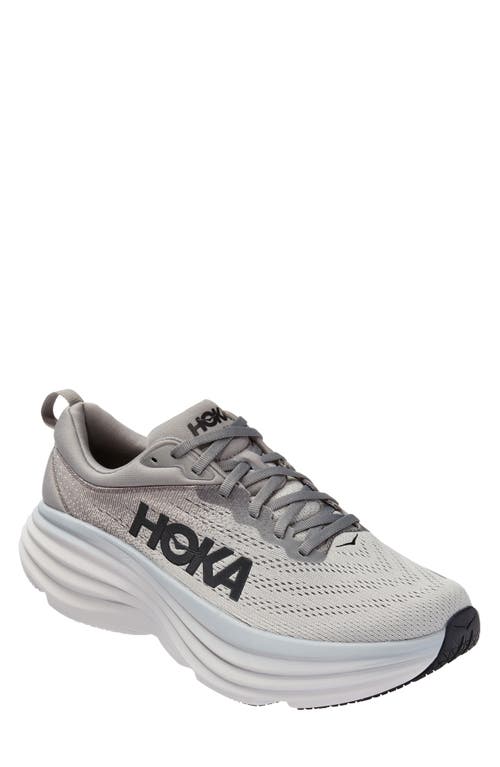Shop Hoka Bondi 8 Running Shoe In Sharkskin/harbor Mist