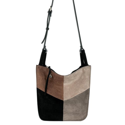 Shop The Sak Los Feliz Crossbody In Neutral Suede Block