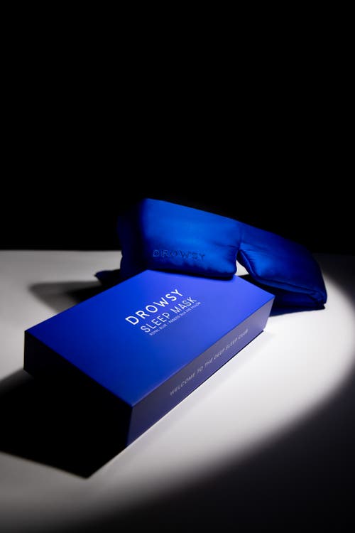 Drowsy Sleep Co . Silk Sleep Mask In Royal Blue