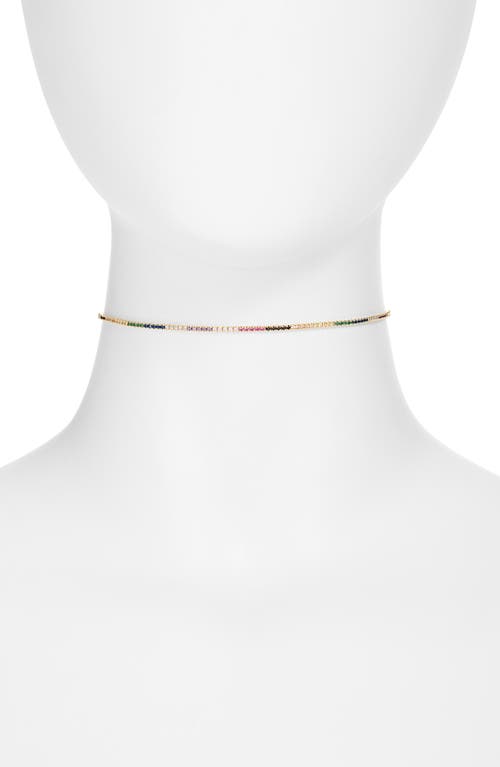 Celine Tennis Choker Necklace in Multi Color