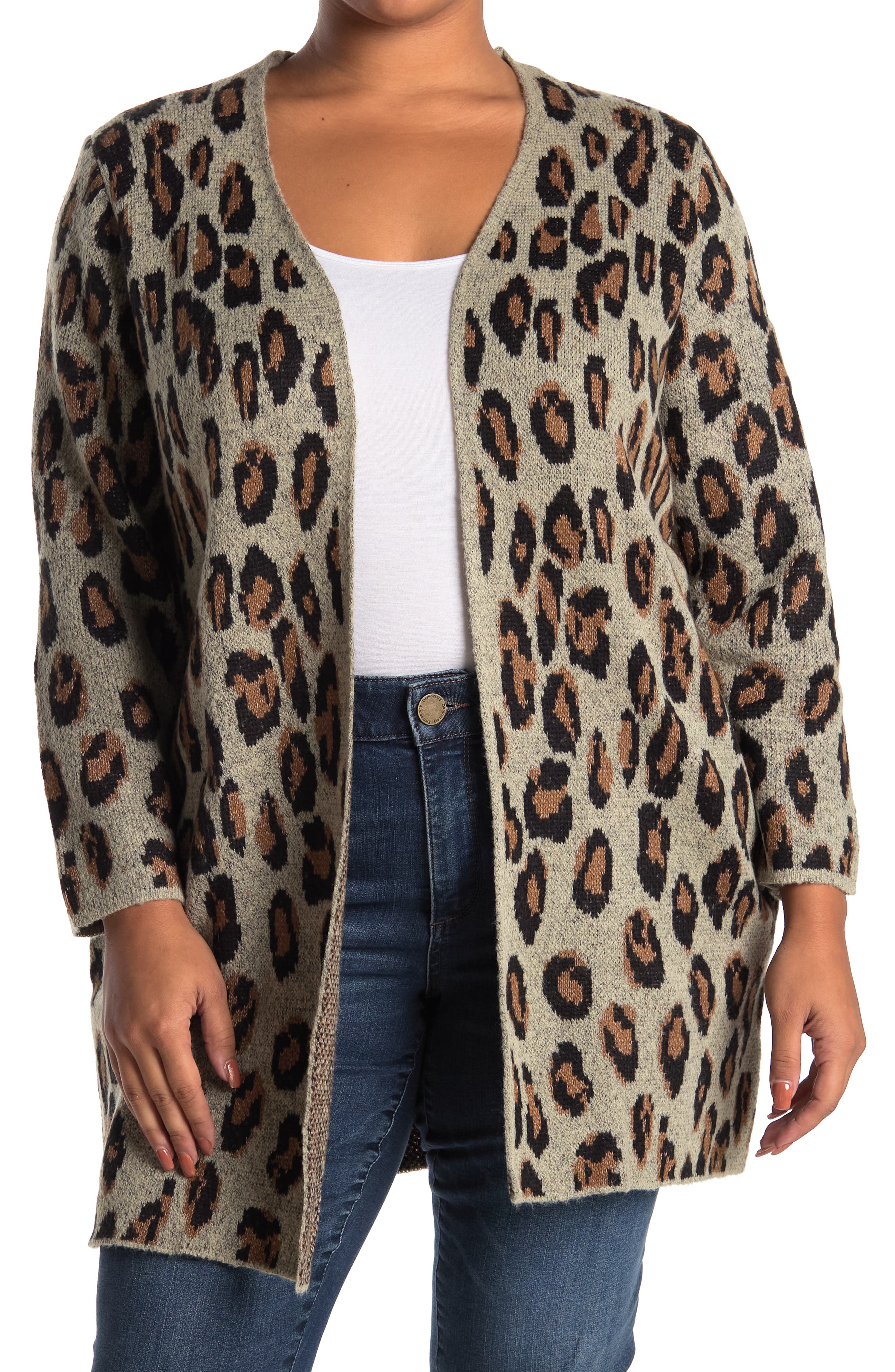 cheetah cardigan walmart