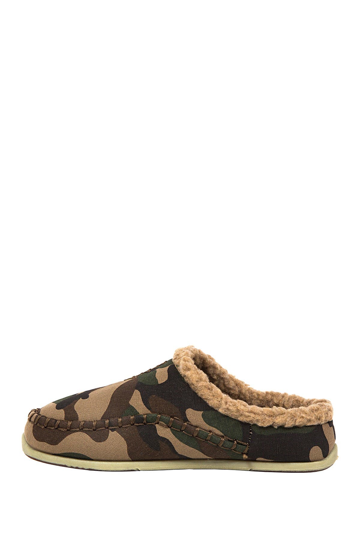 Deer Stags Kids' Slipperooz Lil' Nordic Faux Shearling Lined Camouflage Slippers In Dark Grey4