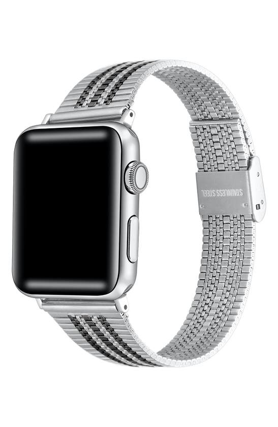 Shop The Posh Tech Assorted 2-pack Stainless Steel Apple Watch® Watchbands In Silver / Silver