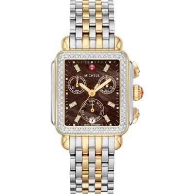 Michele Deco Diamond Diamond Dial Watch Head, 3m X 35Mm