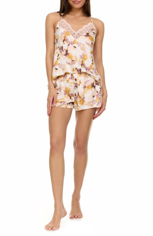 Flora By Flora Nikrooz Women's Cindy 2-pc. Floral Satin Pajamas Set In Ivory