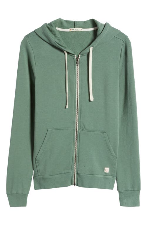 Shop Marine Layer Afternoon Full Zip Hoodie In Sage Green