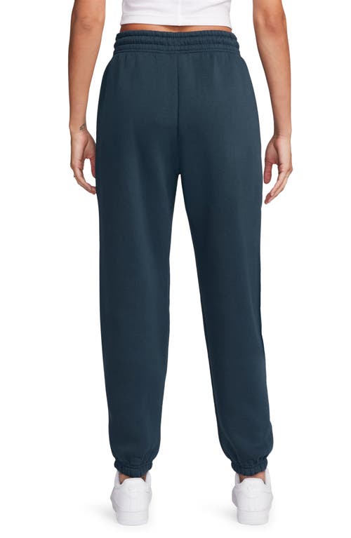 Nike Phoenix Oversize Fleece Sweatpants In Armory Navy/sail