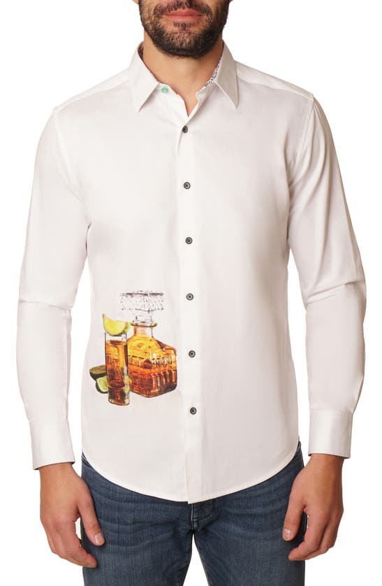 Robert Graham Mulford Long Sleeve Button Up Shirt In White