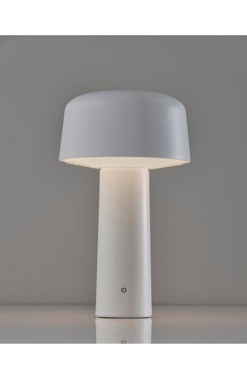 Adesso Lighting Lenny Cordless Led Table Lamp In White