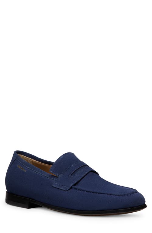 Stuart Weitzman Men's Simon Suede Crisscross Penny Loafers In Blue