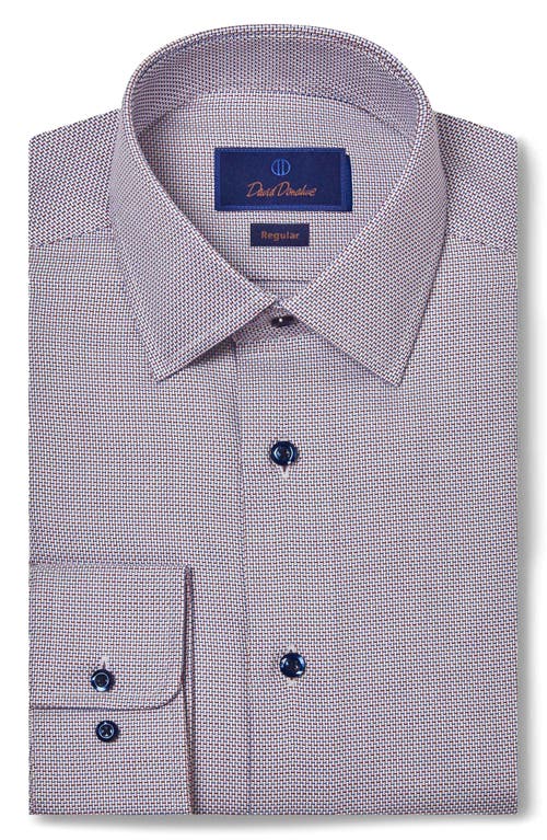 DAVID DONAHUE DAVID DONAHUE SLIM FIT MICRO DOBBY COTTON DRESS SHIRT 