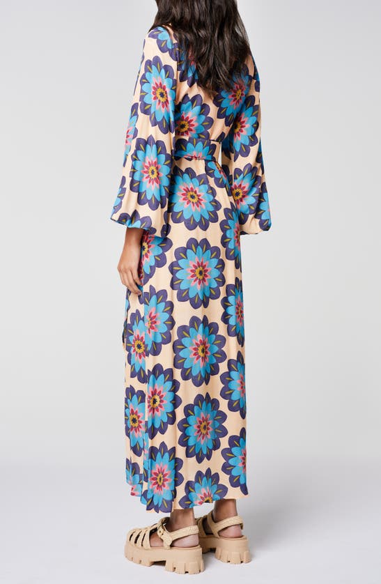 Shop Smythe Hostess Print Long Sleeve High/low Maxi Dress In Graphic Floral