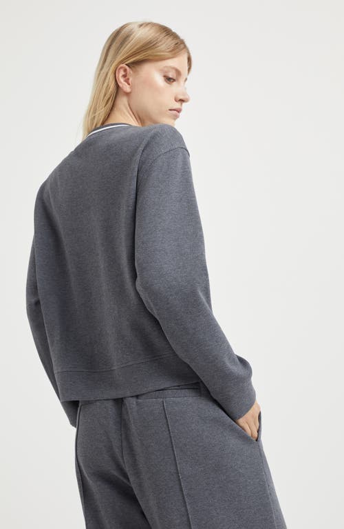 Shop Brunello Cucinelli Sweatshirt With Logo In Lead