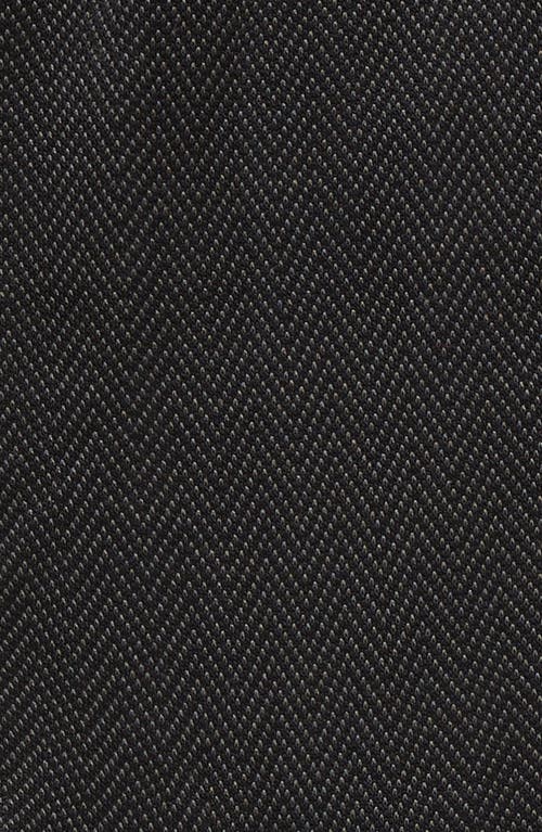 Shop Canali Cotton Herringbone Dress Socks In Dark Grey